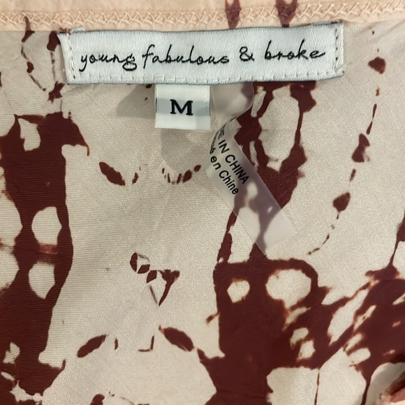 Young Fabulous and Broke Tye-Dye like Tank Top Blouse Size Medium - Picture 14 of 15